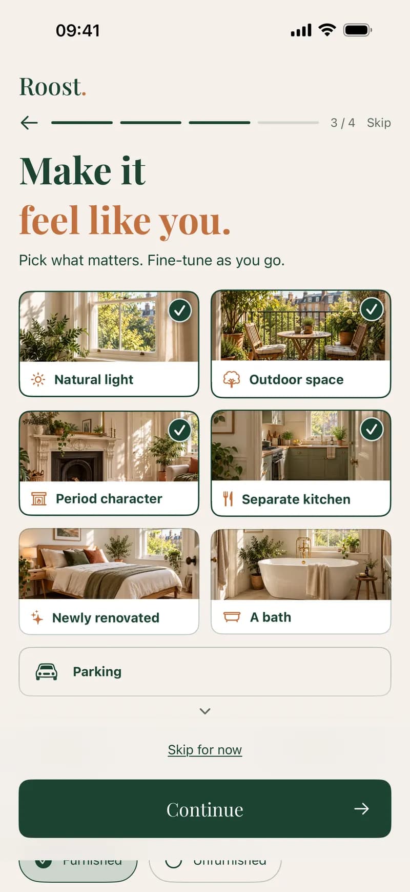 Setting up: what matters to you in a home